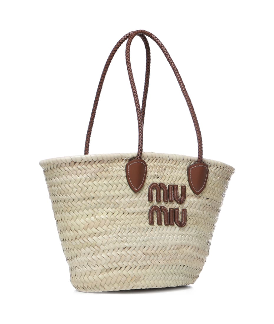 Miu Miu Straw Shopping Bag | italist