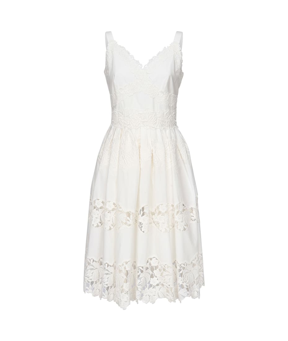 Dolce & Gabbana Cotton Midi Dress With Embroidery | italist, ALWAYS LIKE A  SALE