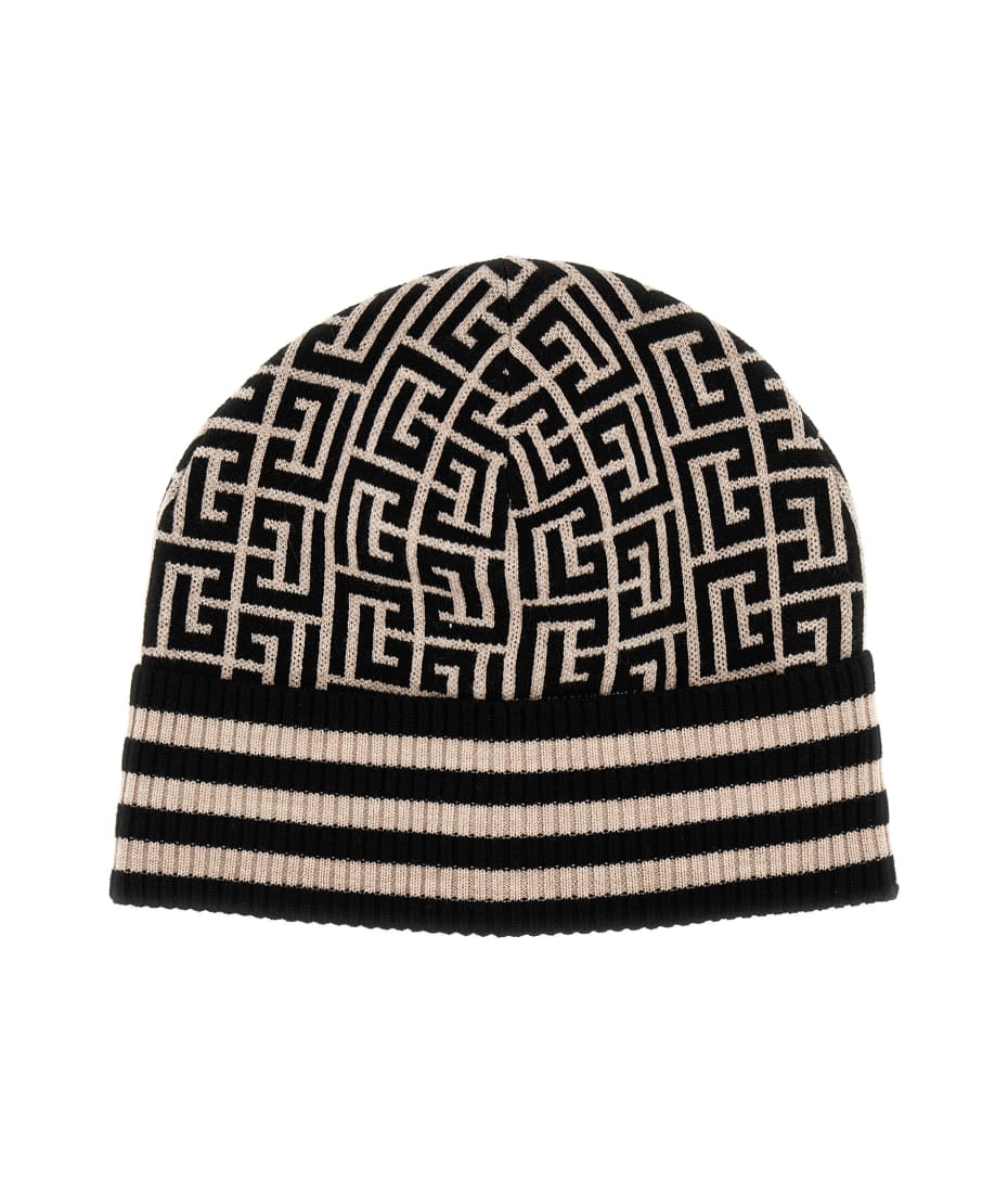 Allover Monogram Logo Beanie Hat