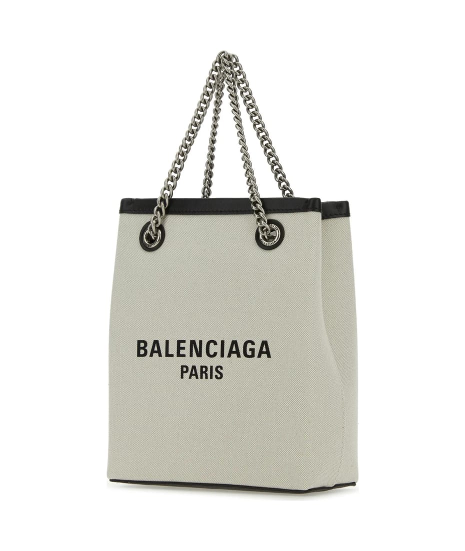 【関税&送料込】Balenciaga Sand Canvas Large Biarritz Shoppi Balenciaga Sand Canvas Duty Free Handbag | italist