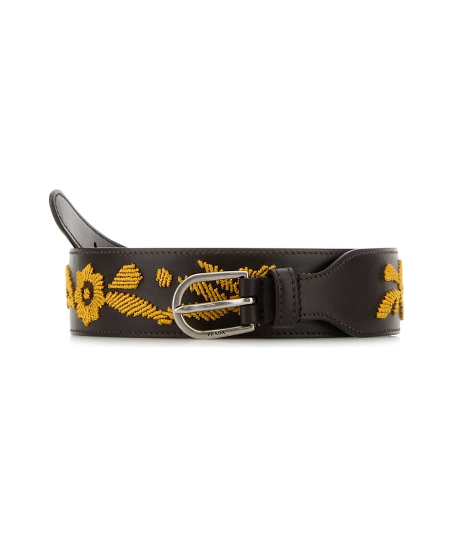 Prada Brown Leather Belt | italist