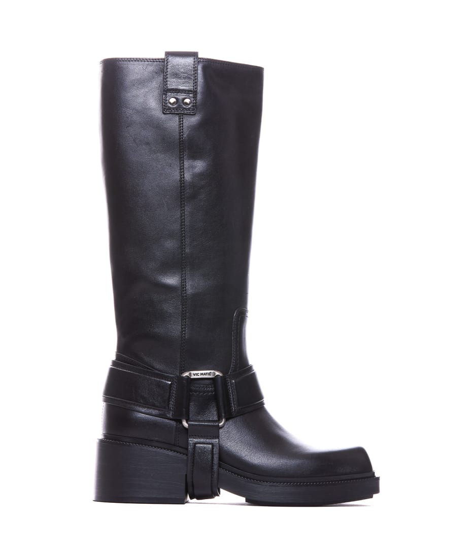 ロングブーツ VIC MATIE' RUST BOOTS Vic Matié Saddle Boots | italist