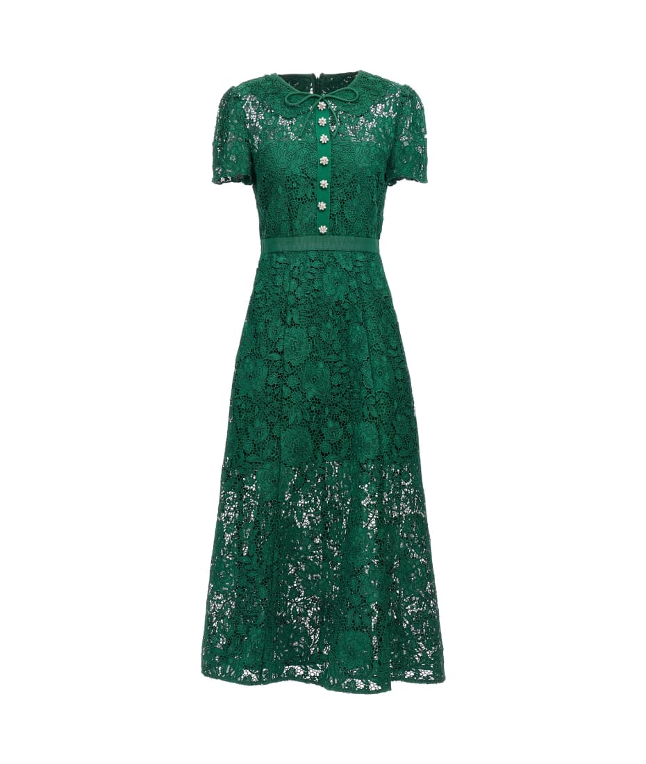 green emerald velvet dress Green Cord Lace Diamante Midi Dress