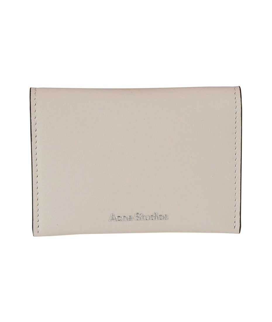Acne Studios Logo Detailed Folded Cardholder - white/black