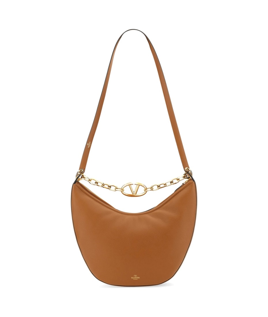 送料関税込★Valentino Garavani Vlogo Moon Medium Hobo Bag Valentino Garavani VLogo Moon Medium Grainy Calfskin Hobo