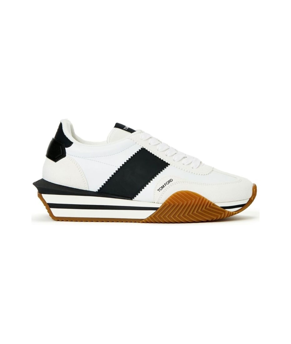 Tom Ford White Low Top Sneakers With Platform Print In Faxu Leather Man | italist, ALWAYS LIKE A SALE