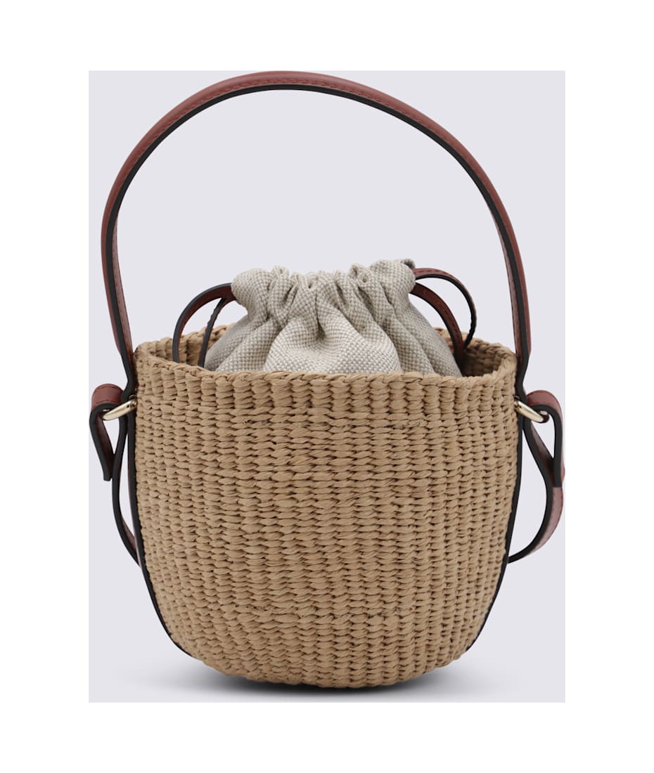 【関税込み】CHLOE BROWN RAFFIA MINI HORSE SATCHEL Chloé Brown Raffia Mini Horse Satchel | italist