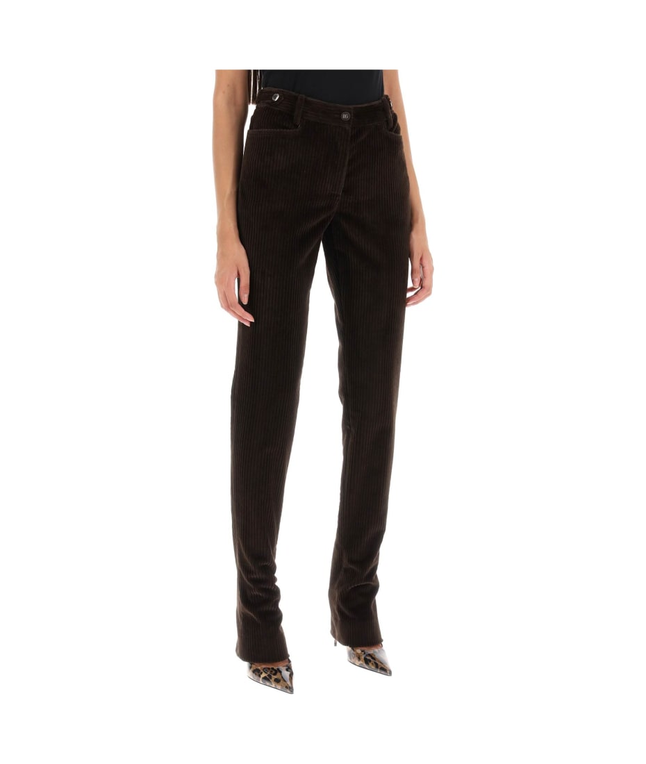 【送料&関税込】Dolce & Gabbana Bell-bottom Corduroy Pan Dolce & Gabbana Corduroy pants - Brown - Women