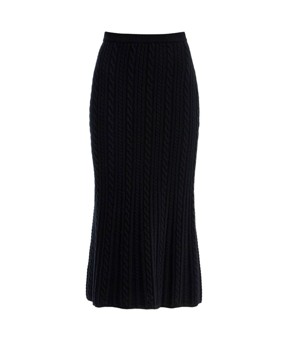 スカート ALESSANDRA RICH Maxi wool skirt Black  FABX3870K4392 Alessandra Rich Maxi Wool Skirt | italist