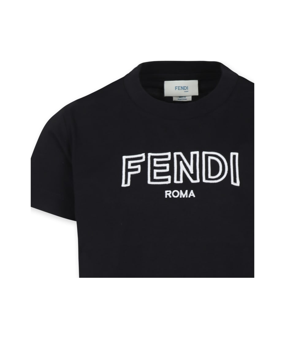 FENDI ロゴ Tシャツ ブラック FENDI ロゴ Tシャツ | ブラック | FARFETCH JP
