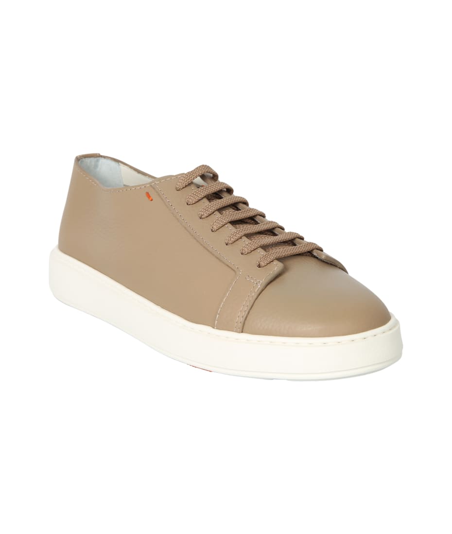 santoni leather sneakers