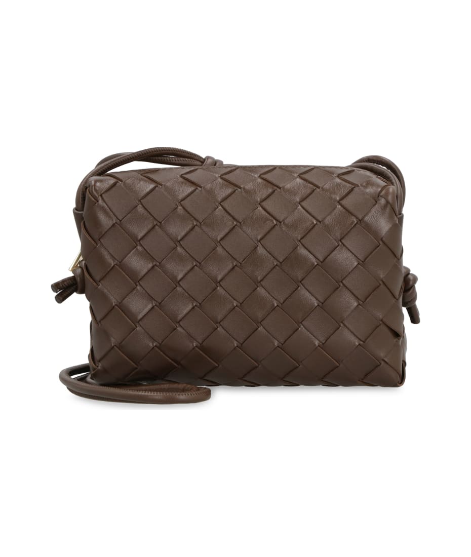 Bottega Veneta Mini Loop Camera Bag Light Brown in Lambskin Leather with  Gold-tone - US