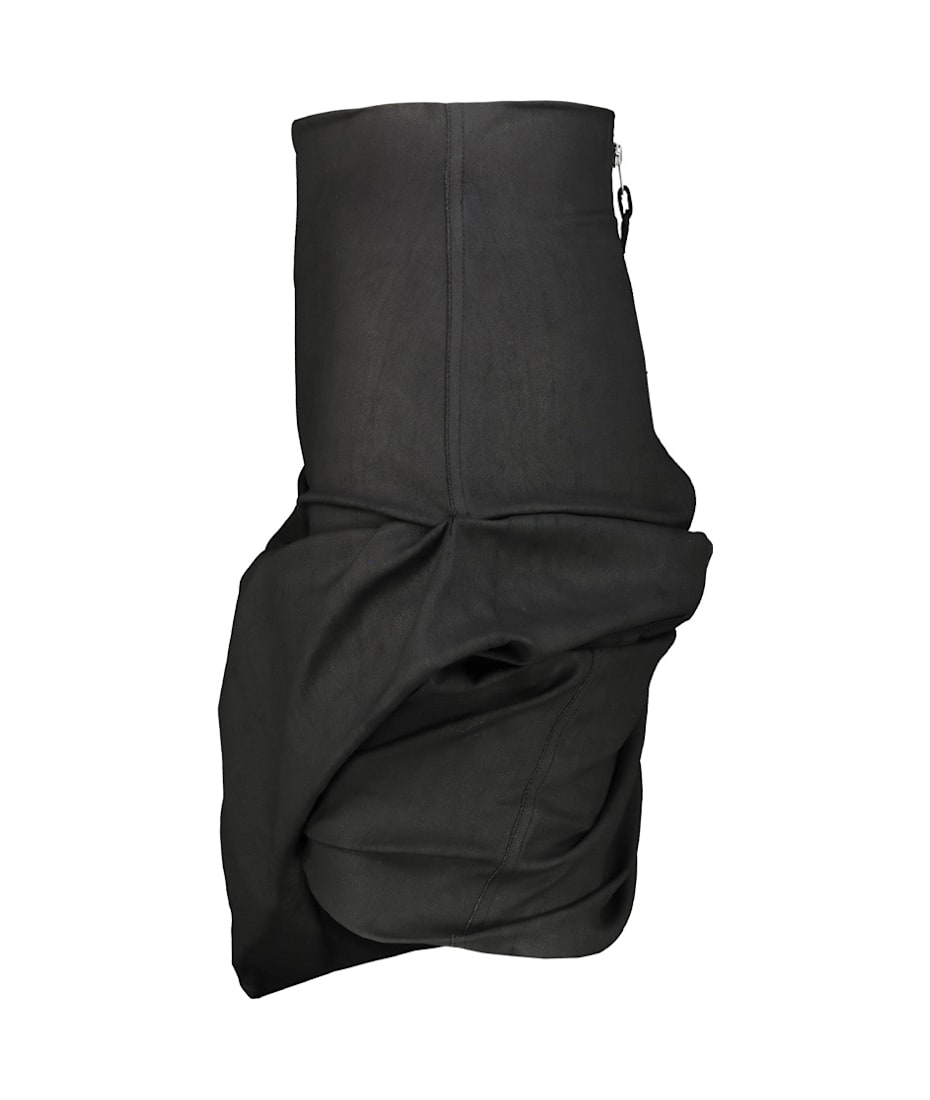【関税＆送料込み】Rick Owens Draped Miniskirt In Denim Clo Rick Owens Draped Miniskirt In Denim | italist