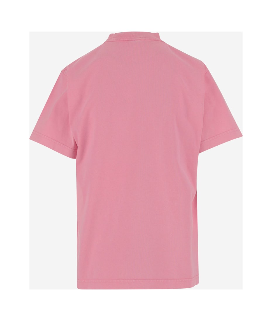 BALENCIAGA★PINK COTTON T-SHIRT Balenciaga Pink Logo Print Cotton Jersey T-Shirt XS | eBay