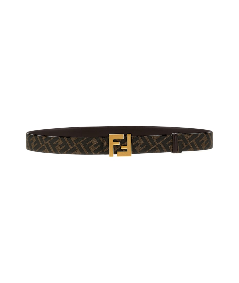 ベルト Fendi Brown Leather Squared Ff Reversible Belt Fendi 'ff Squared' Reversible Belt | italist