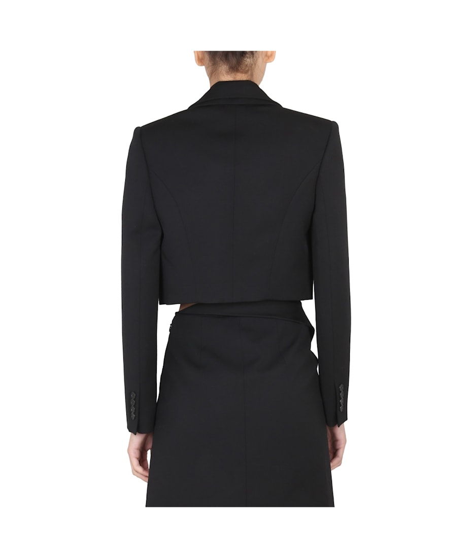 ジャケット alexander mcqueen SS23 CROPPED JACKET (723367_QJAAC1000) Women's Cropped Leather Jacket in Black | Alexander McQueen US