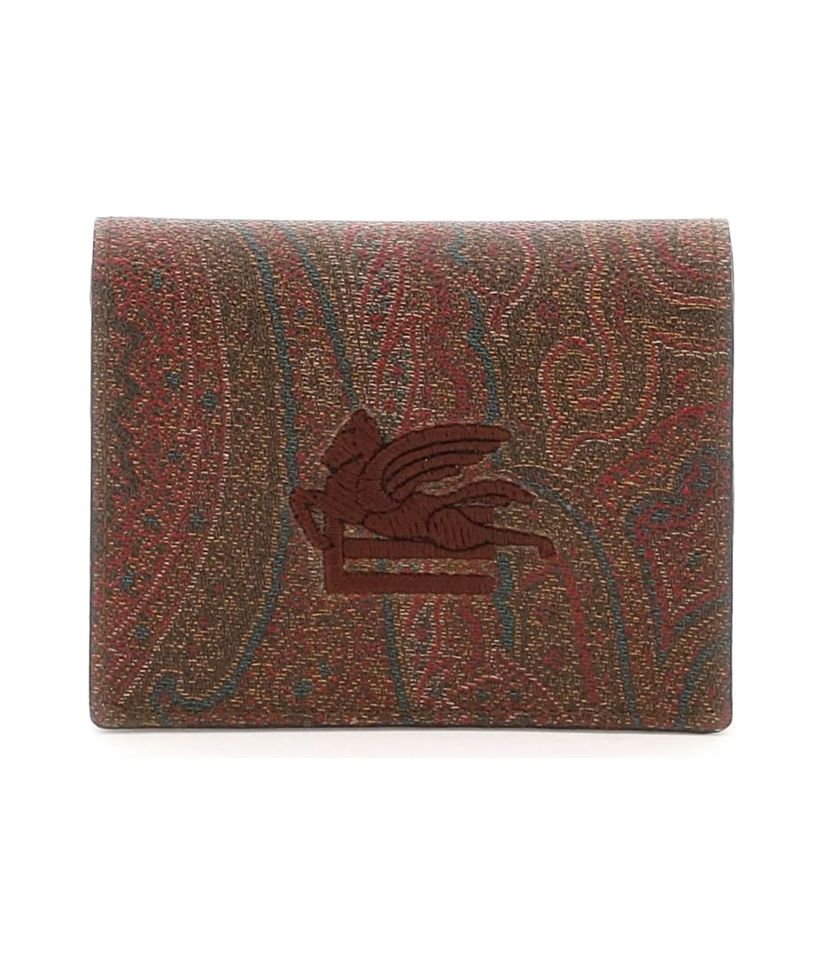 Etro Paisley Wallet With Pegaso Logo | italist Etro Paisley Wallet With Pegaso Logo | italist