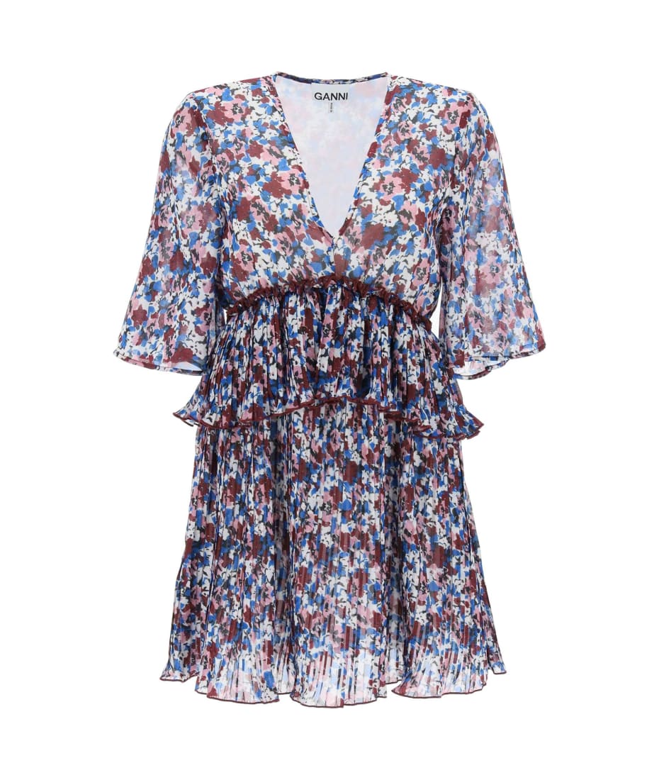 Ganni Printed Georgette Mini Dress ワンピース＆ドレス 通販 | italist