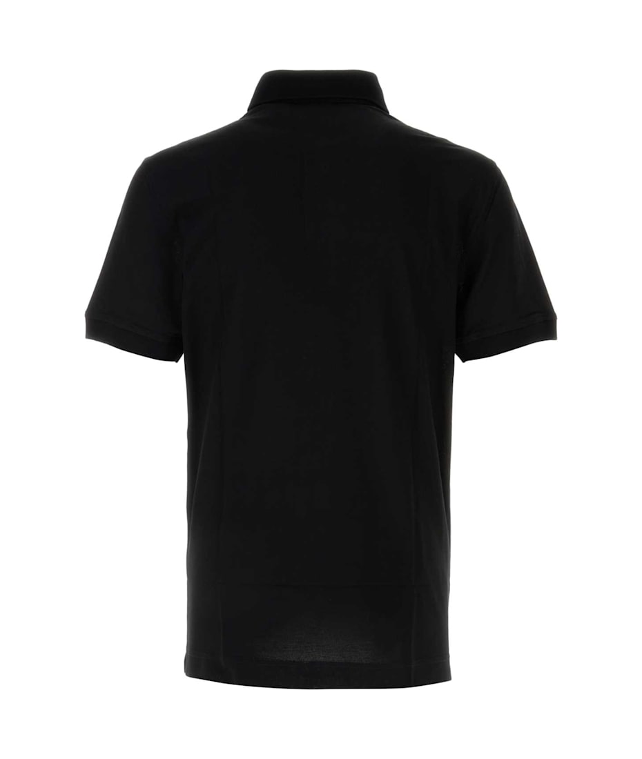 Tシャツ・カットソー DOLCE & GABBANA Black Piquet Polo Shirt Cotton piqué polo-shirt with embroidery in black for Men