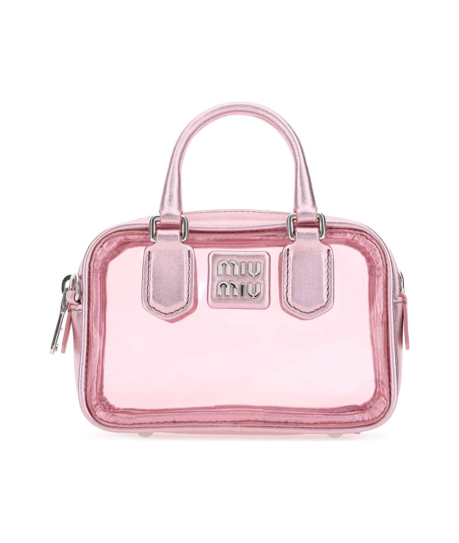 Miu Miu Pink Leather And Pvc Mini Handbag - F0XDS
