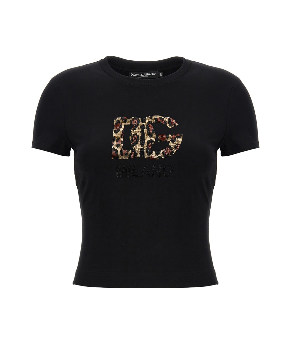 【関税＆送料込み】Dolce & Gabbana Rhinestone Logo T-Shirt Dolce & Gabbana Rhinestone Logo T-shirt | italist