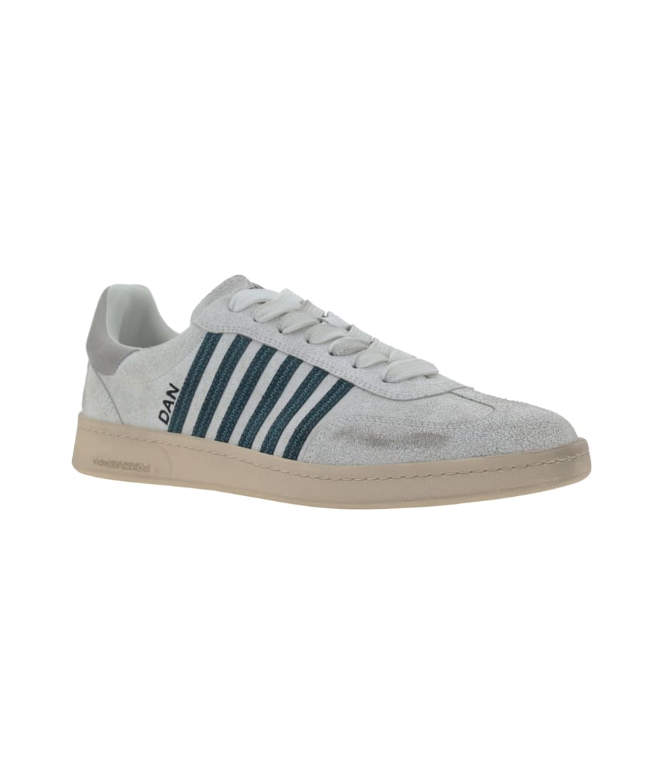 スニーカー DSQUARED White Leather Boxer Sneakers Dsquared2 White Leather Boxer Sneakers | italist