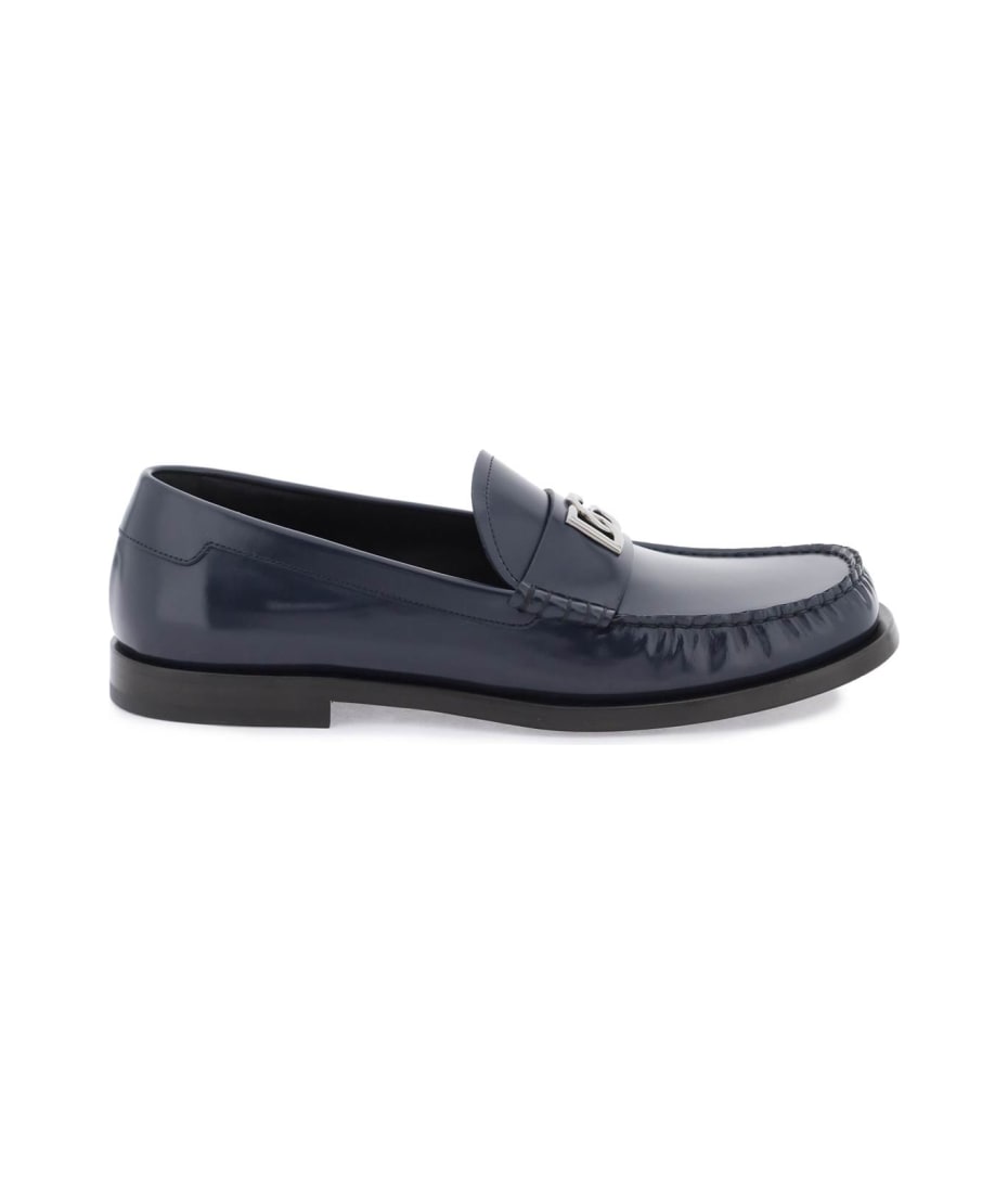 PAUL SMITH logo-print touch-strap sandals Schwarz Leather Loafers - BLUE
