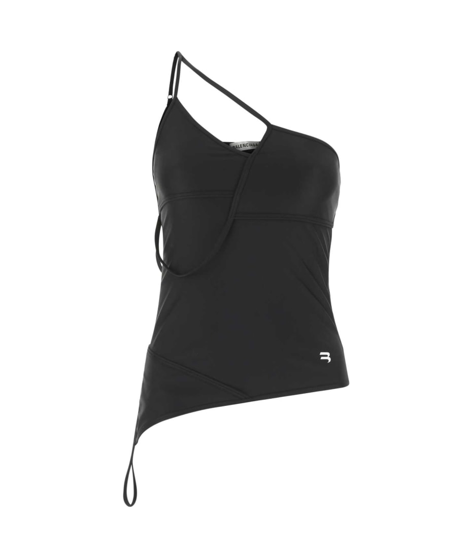 【BALENCIAGA】Black Stretch Nylon Top Balenciaga Black Stretch Nylon Top | italist
