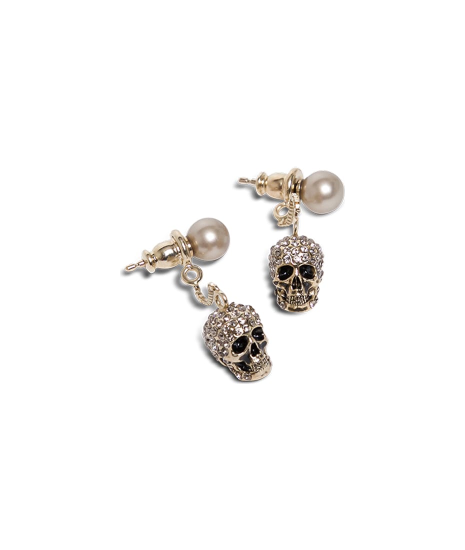 alexander mcqueen skull earrings