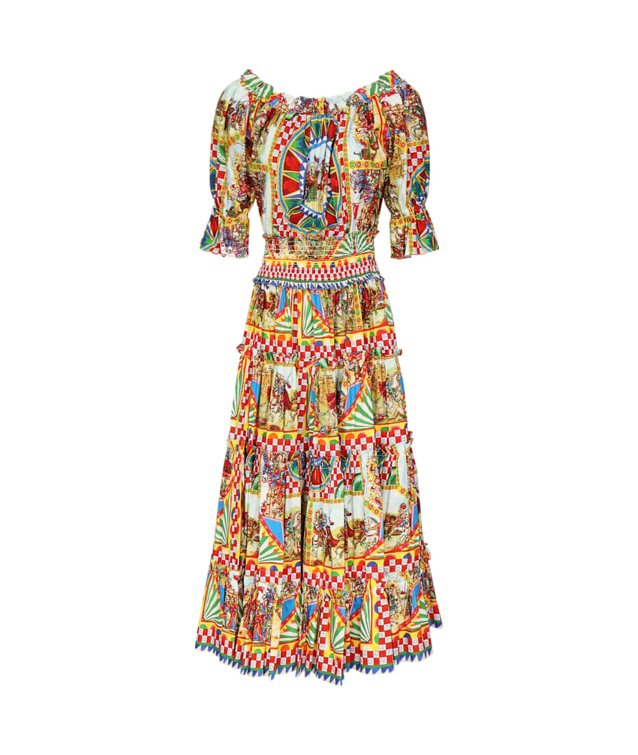 white christmas dresses DOLCE & GABBANA Tulle Slip Dress with Bluebell Print CURIO FAENA MIAMI –  CURIO at Faena Bazaar main image 1