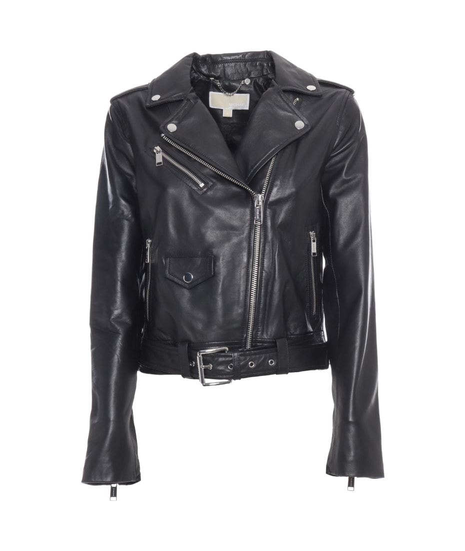 Michael Kors Leather Motorcycle Jacket | italist