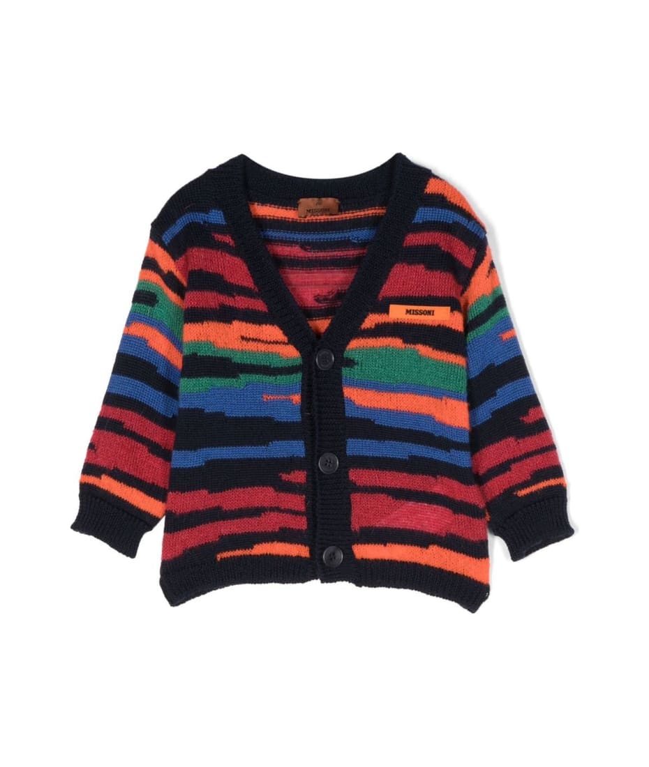 Missoni Kids Black Wool Cardigan ニットウェア＆スウェットシャツ-