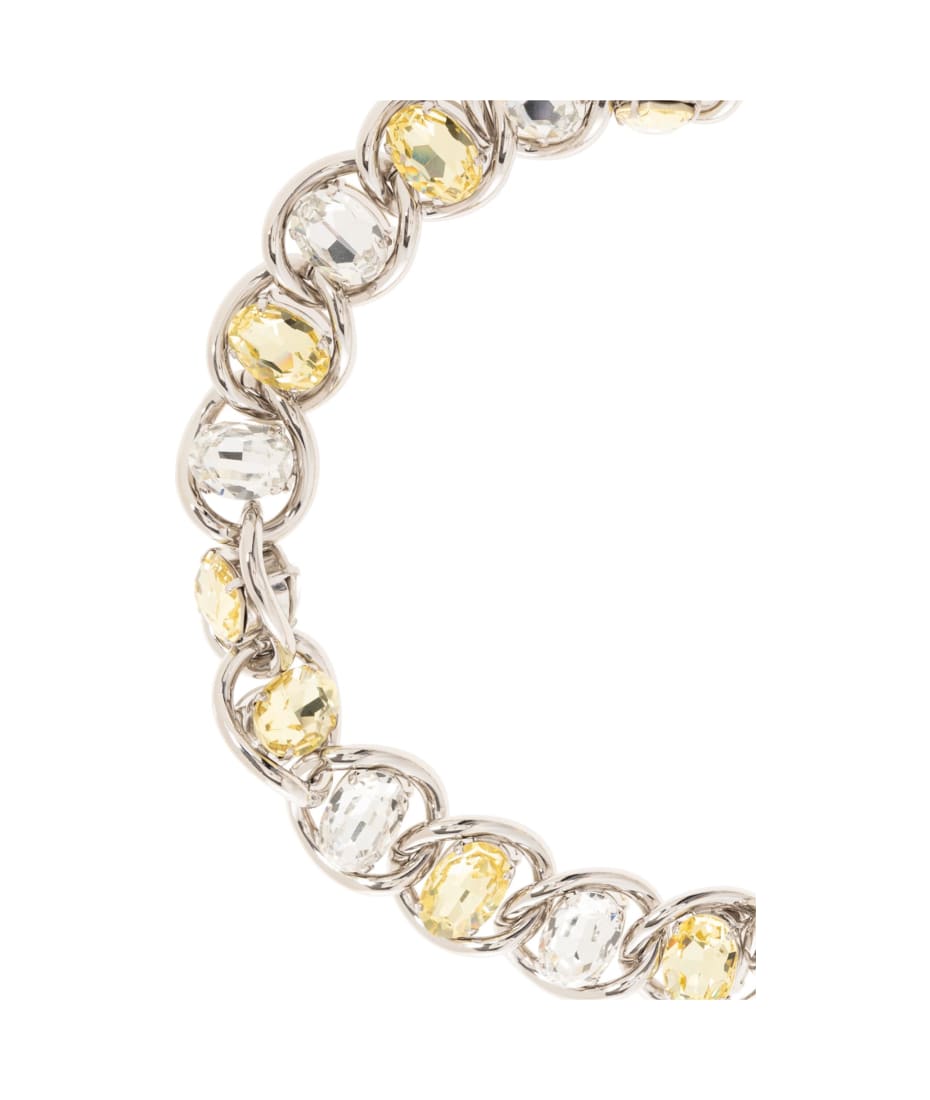 Marni Rhinestone-embellished Necklace - Celery Glass