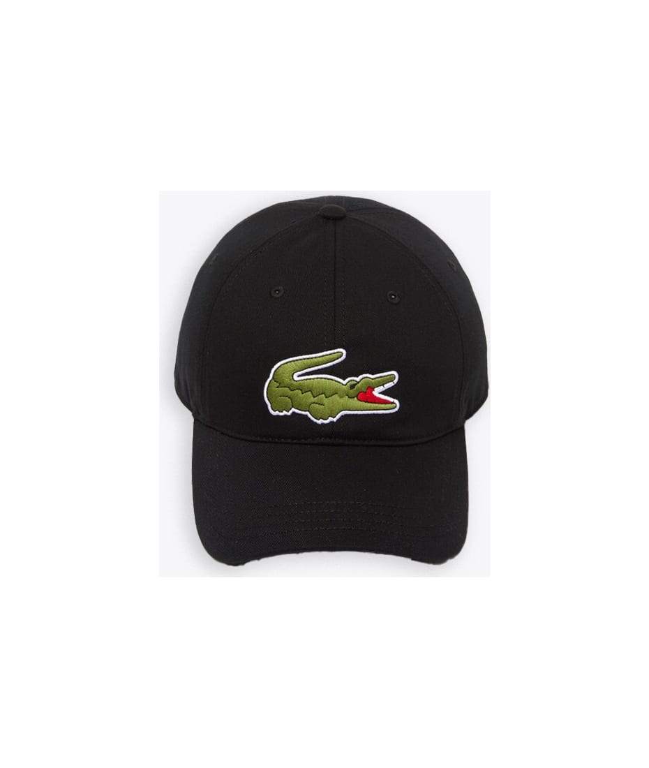 Lacoste Cappellino Black Cotton Cap With Macro Logo Patch ALWAYS LIKE A