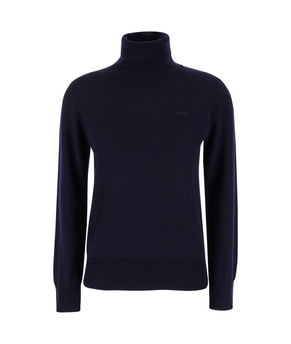 A.P.C. High Neck Sweater With Logo Embroidery italist ALWAYS LIKE A SALE