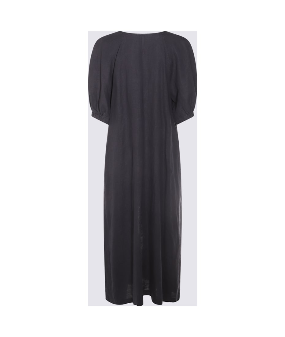 ワンピース MALO DARK BLUE LINEN MAXI DRESS Malo Dark Blue Linen Maxi Dress | italist