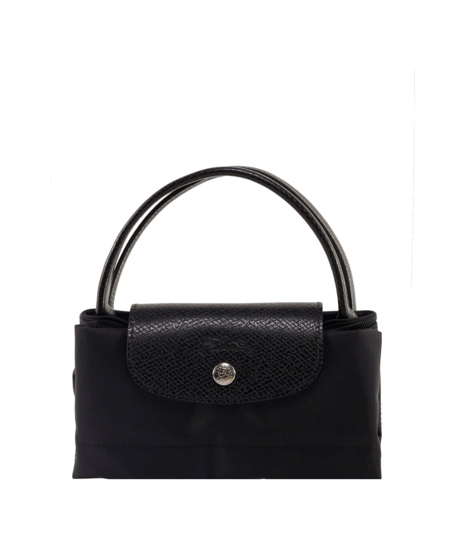 Longchamp Le Pliage Top-Handle Leather Bucket Bag