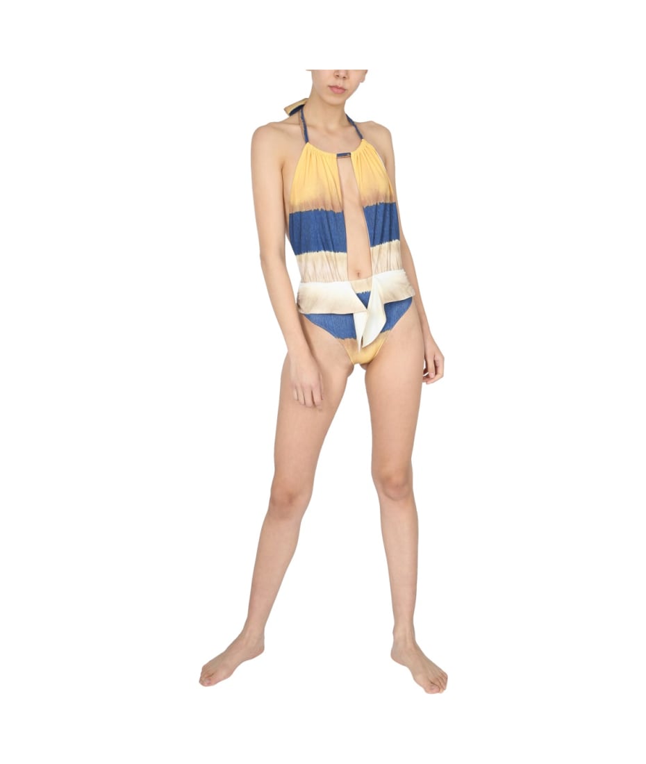 ワンピース水着 A FERRETTI ONE PIECE SWIMSUIT WITH TIE DYE PRINT Alberta Ferretti One Piece Swimsuit With Tie Dye Print