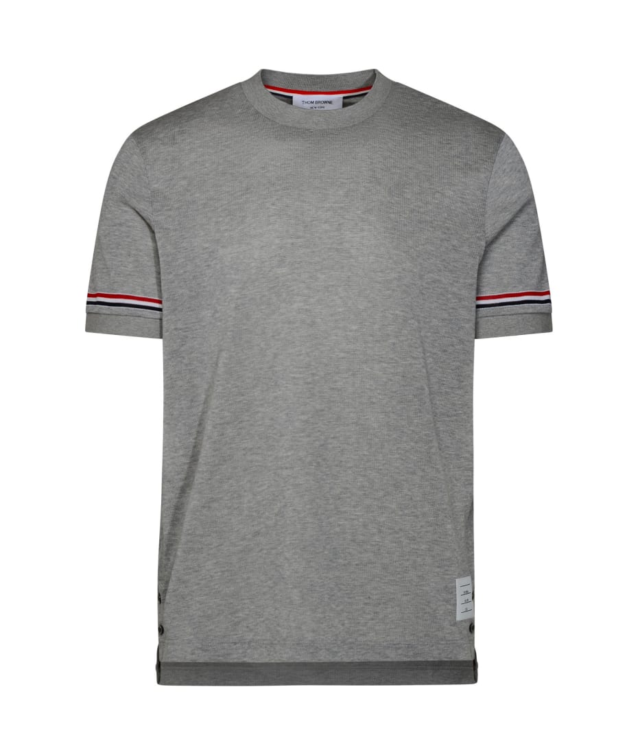 Thom Browne Gray Cotton T-shirt italist