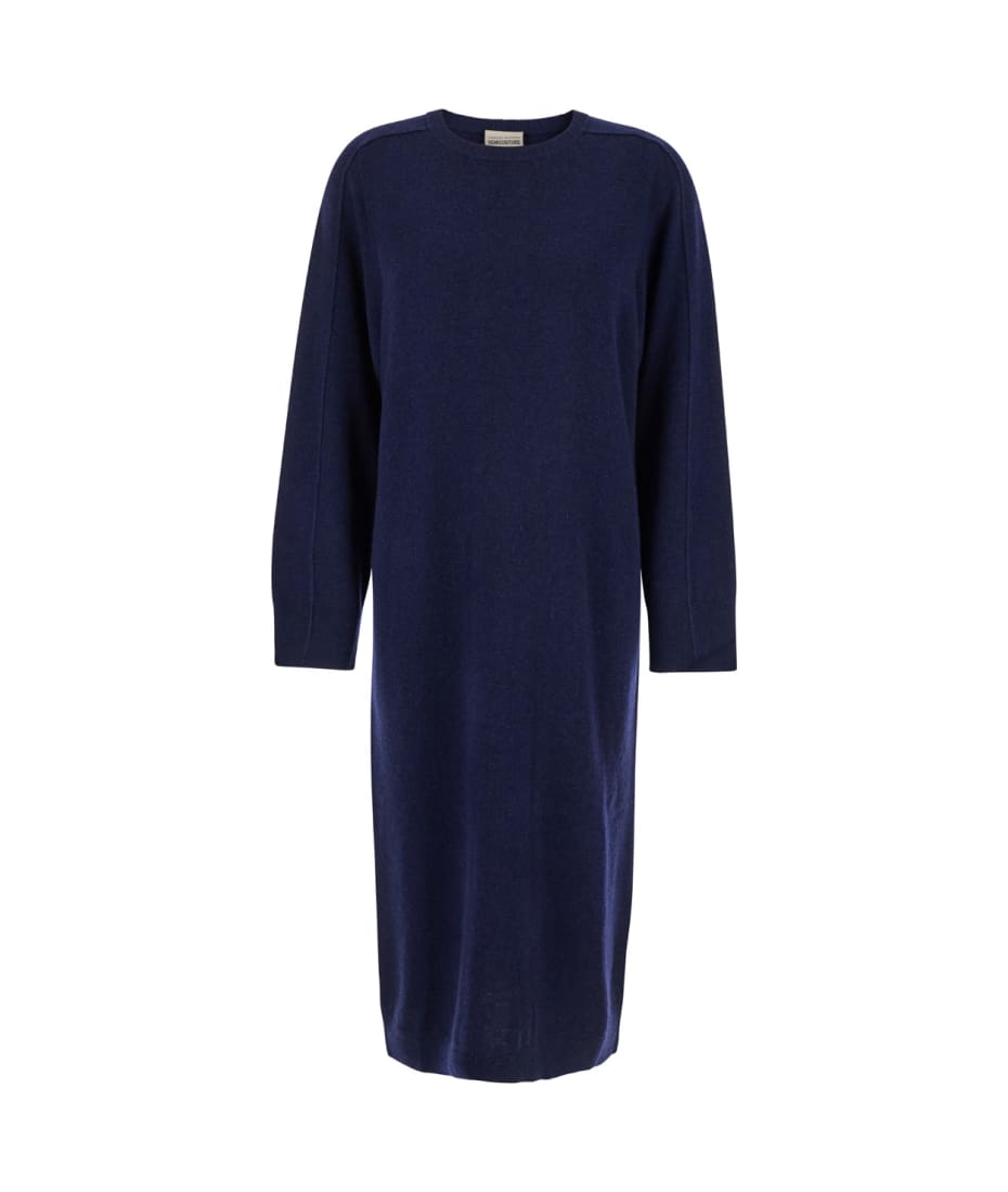 knee length dresses for ladies Crewneck Midi Dress – French Cuff Boutique main image 1