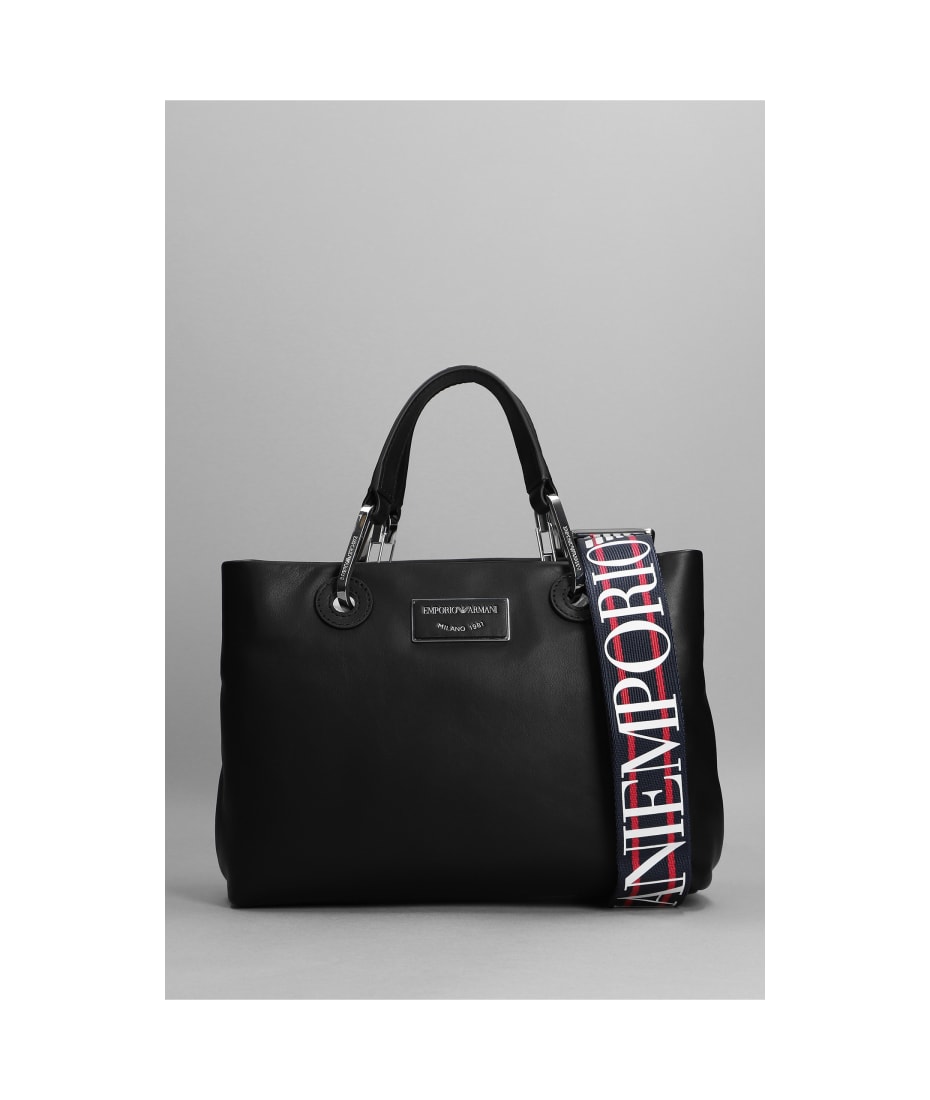 Emporio Armani Tote In Black Leather | italist