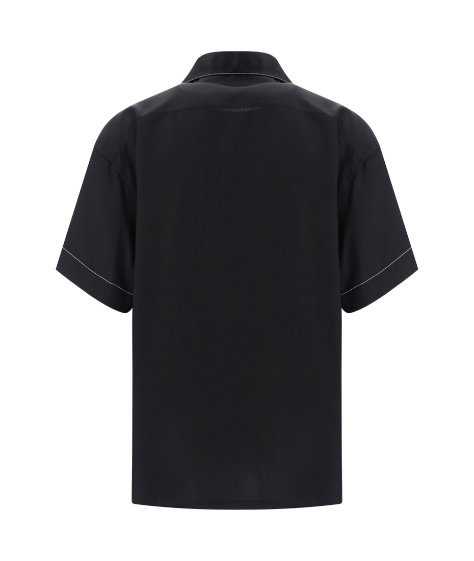 Tシャツ・カットソー PRADA SS25 Black silk shirt (SC737SOOO10HX F0002) 0400020236711?wid=900