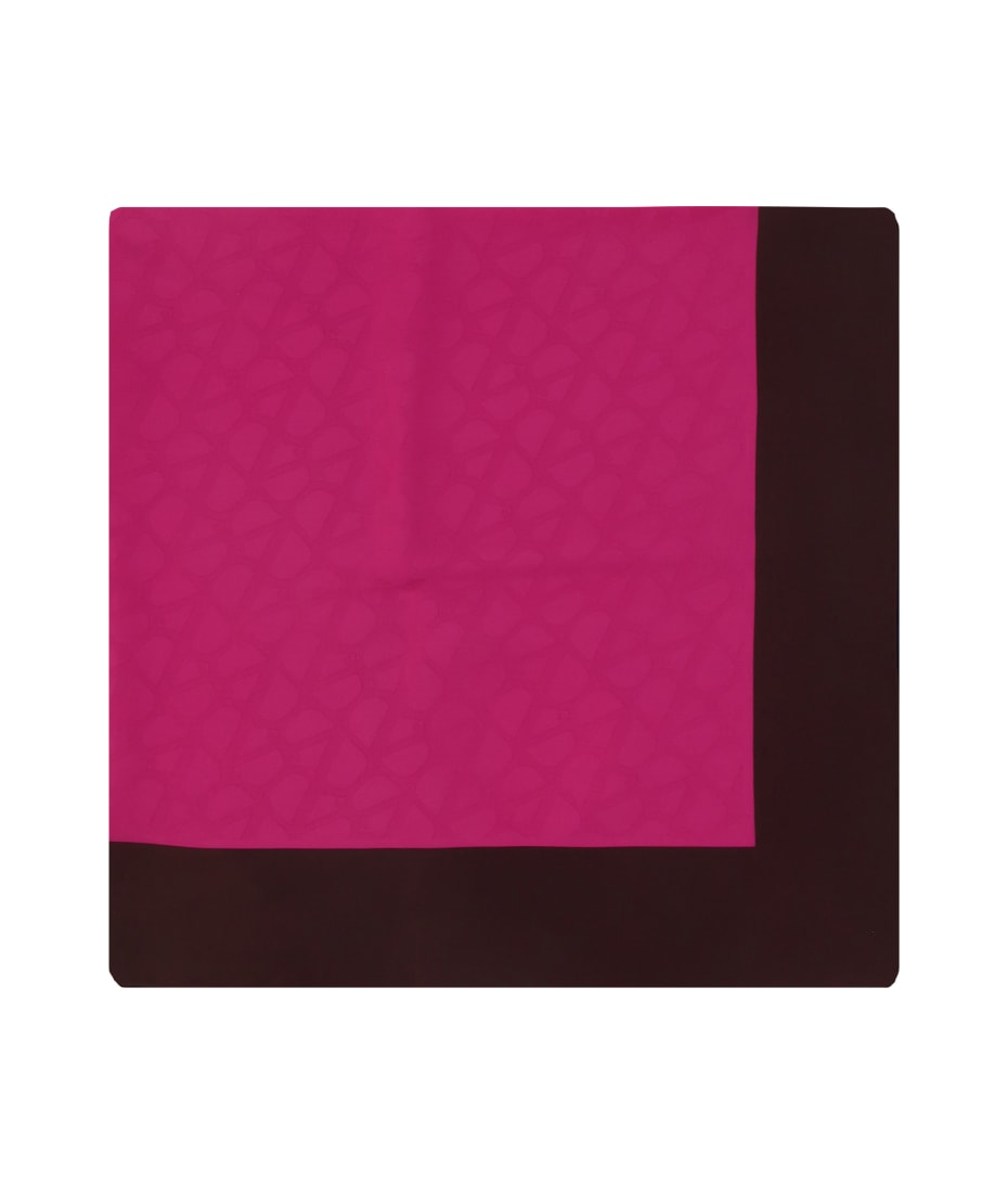 Valentino Garavani Toile Iconographe Scarf - Pink Pp/rubin/prussia