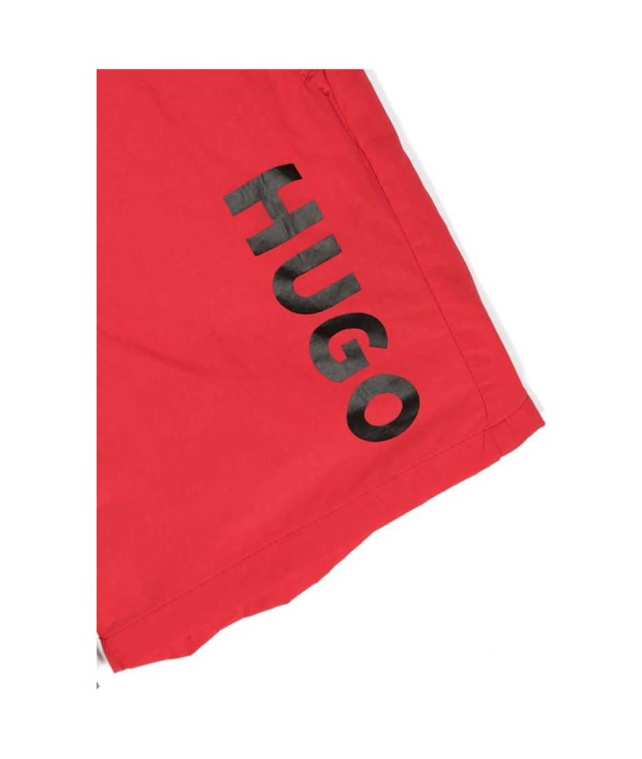 Hugo Boss Printed Swimsuit - Red