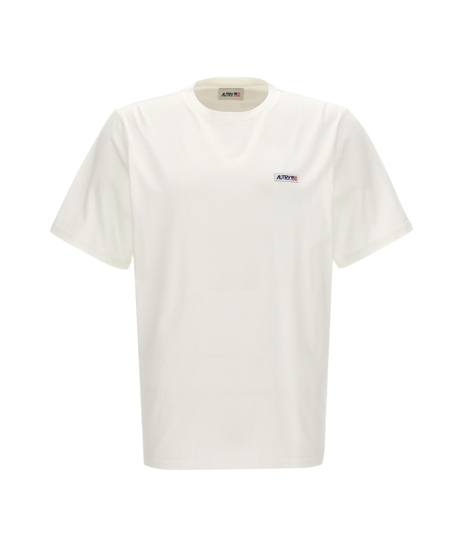 AUTRY ロゴ コーラルピンク コットン Tシャツ Autry コットン Tシャツ | ピンク | FARFETCH JP