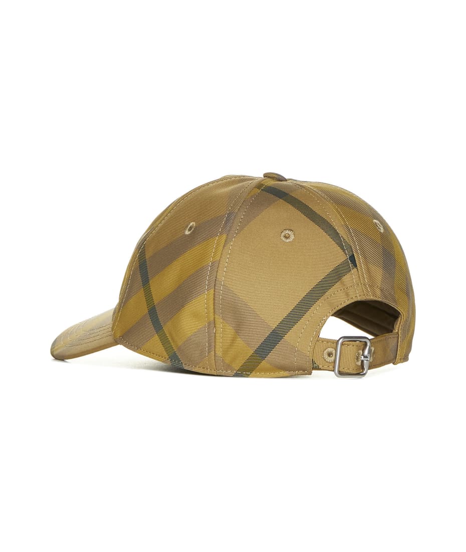 Burberry Check Motif Dark Grey Baseball Cap | italist