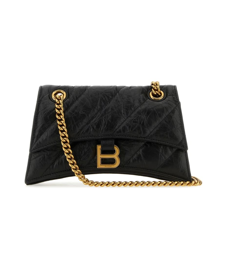 ショルダーバッグ・ポシェット Balenciaga Black Leather Small Crush Shoulder Bag Balenciaga Black Leather Small Crush Shoulder Bag | italist