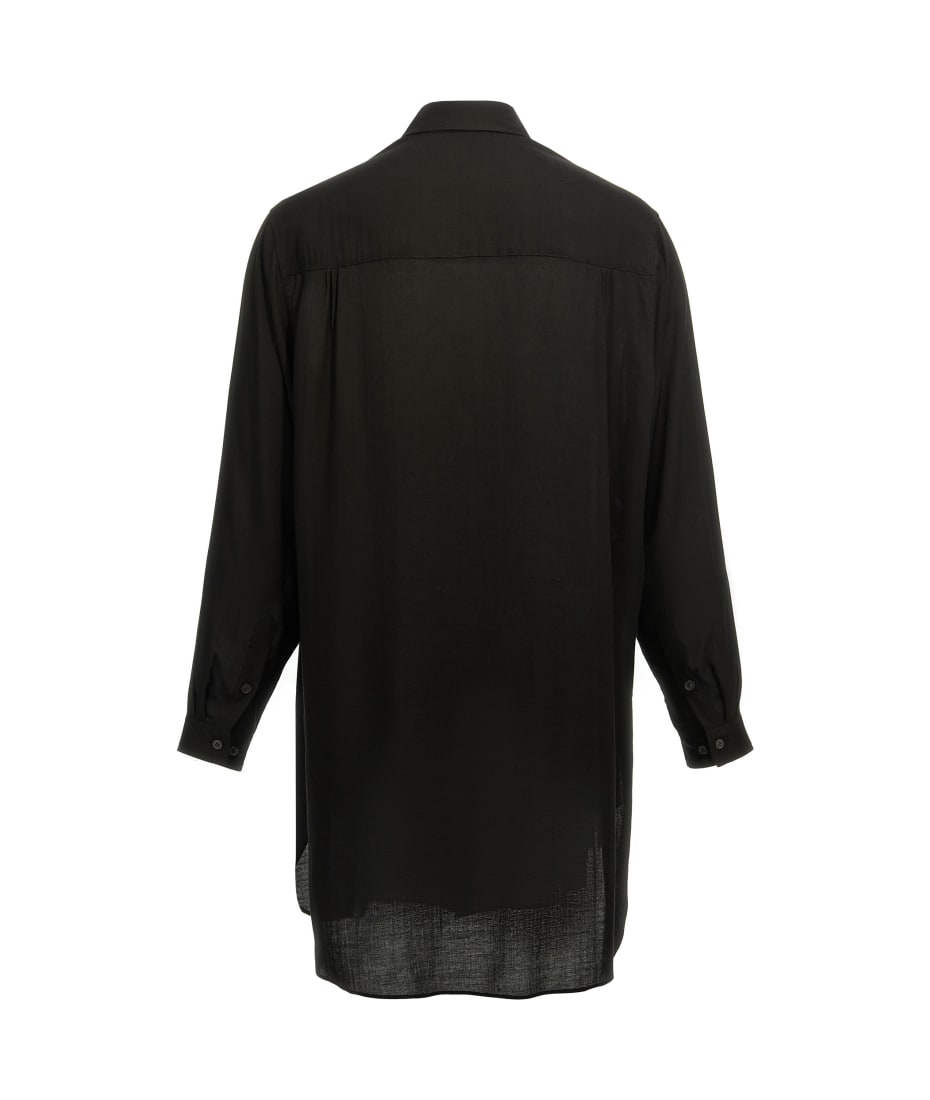 Tシャツ・カットソー Yohji Yamamoto FW24 Cellulose shirt (HOB75204 BLACK1) Tシャツ・カットソー Yohji Yamamoto FW24 Cellulose shirt