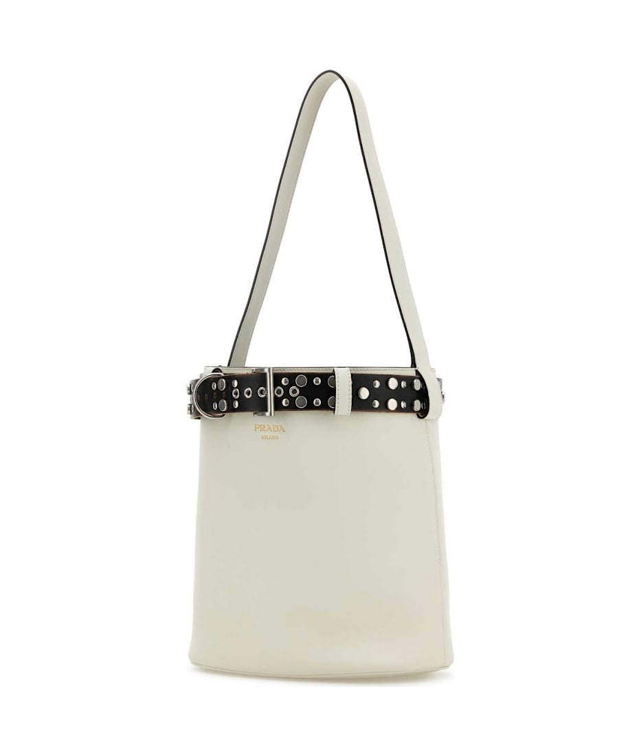 ハンドバッグ Prada White Leather Prada Buckle Buckle Bag White Leather Prada Buckle Buckle Bag | italist