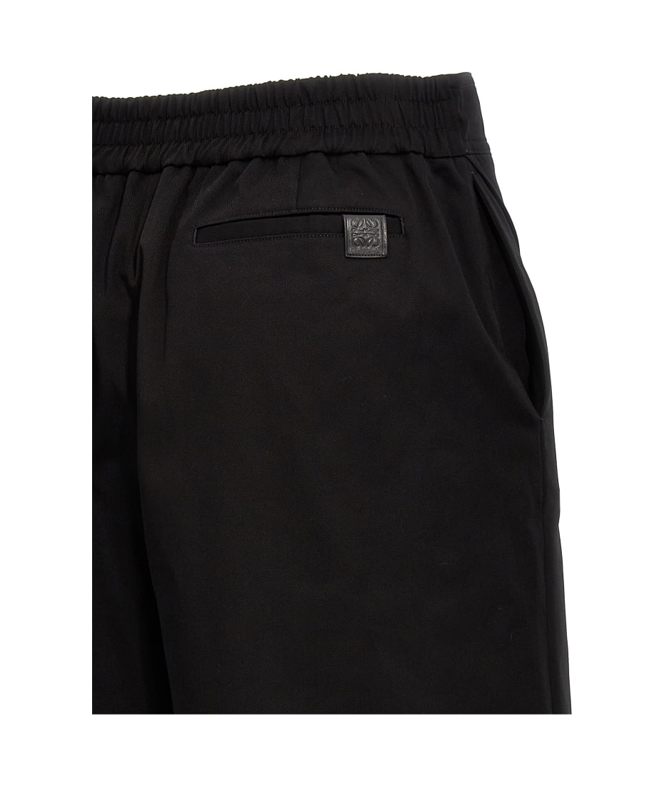 Loewe Turn-up Crop Trousers - Black  